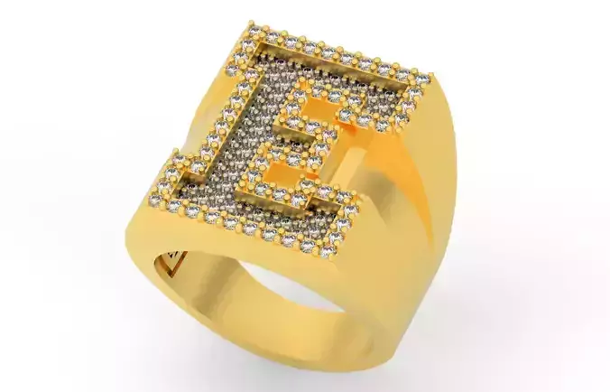 Ring Font  E 3D print model