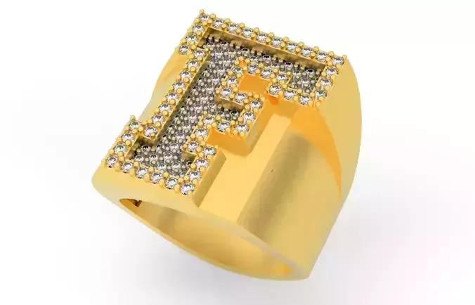 Ring Font  F 3D print model