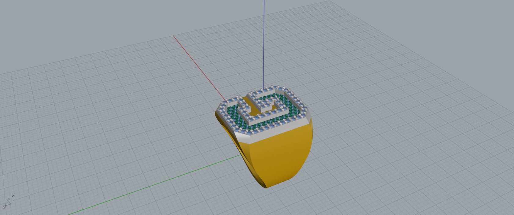 Ring Font  G 3D print model_10