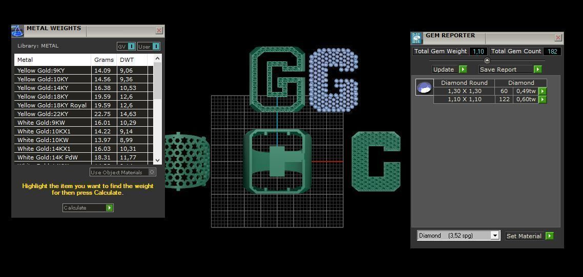 Ring Font  G 3D print model_4