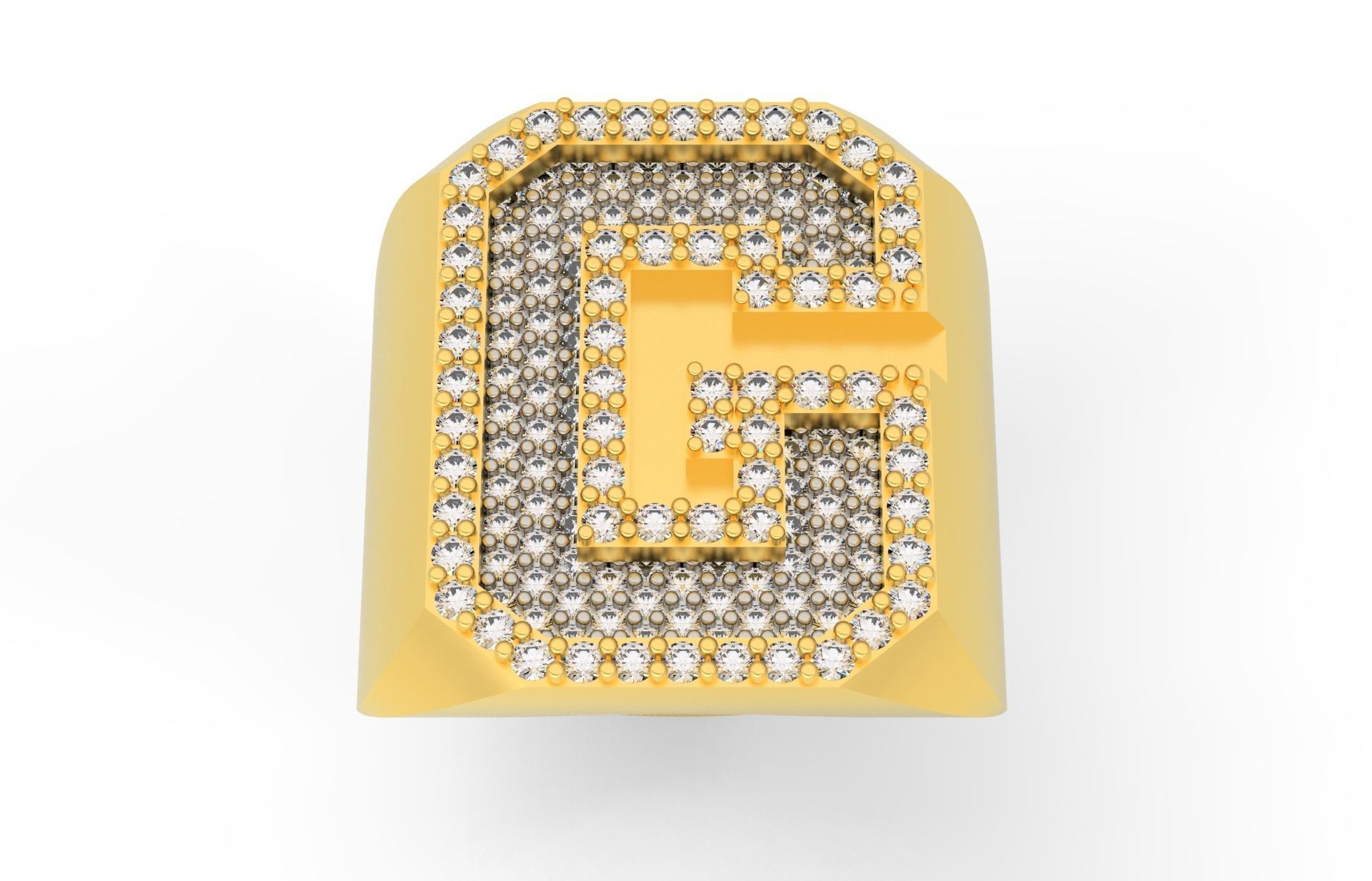 Ring Font  G 3D print model_1