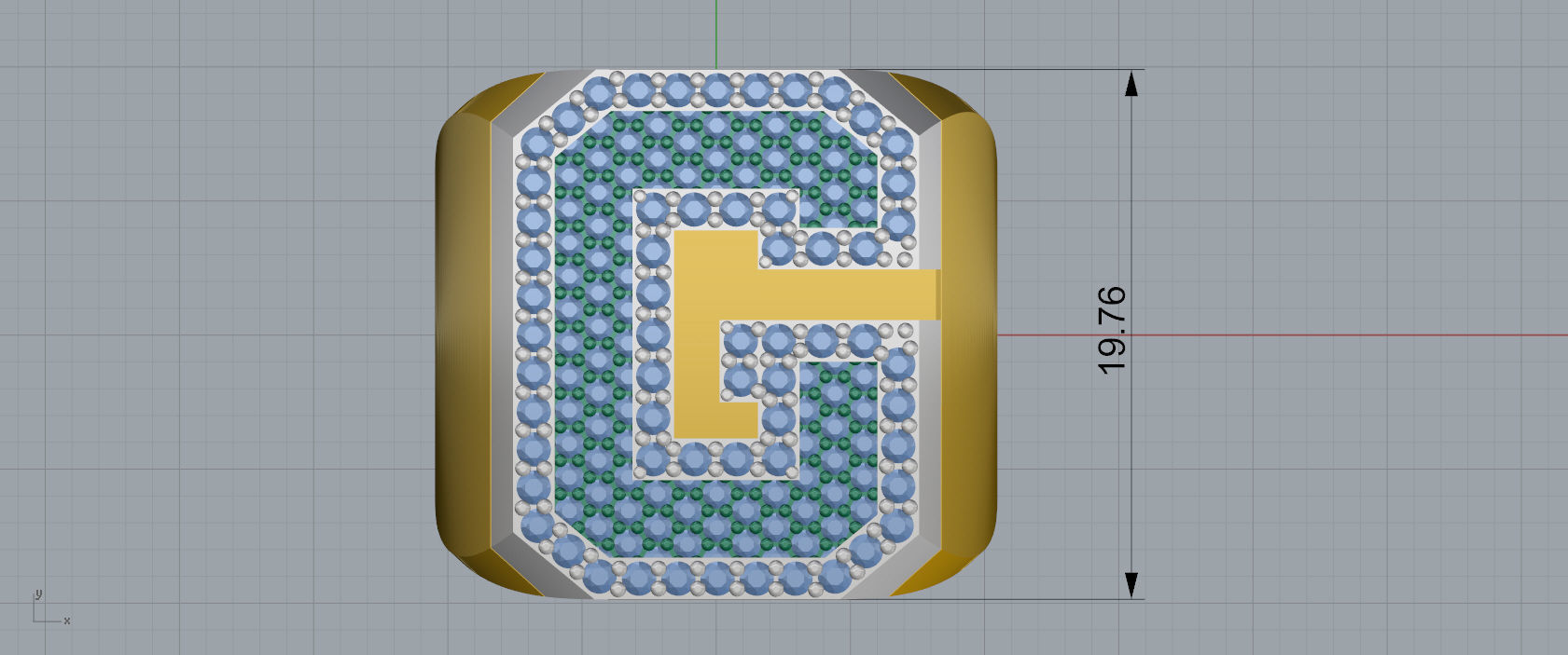 Ring Font  G 3D print model_2