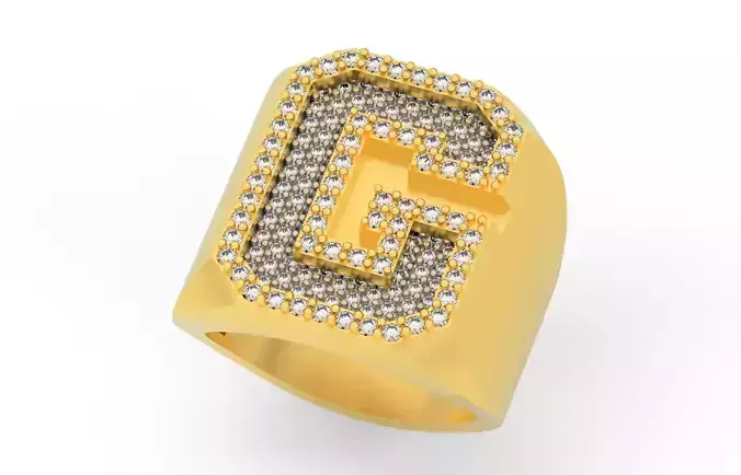 Ring Font  G 3D print model