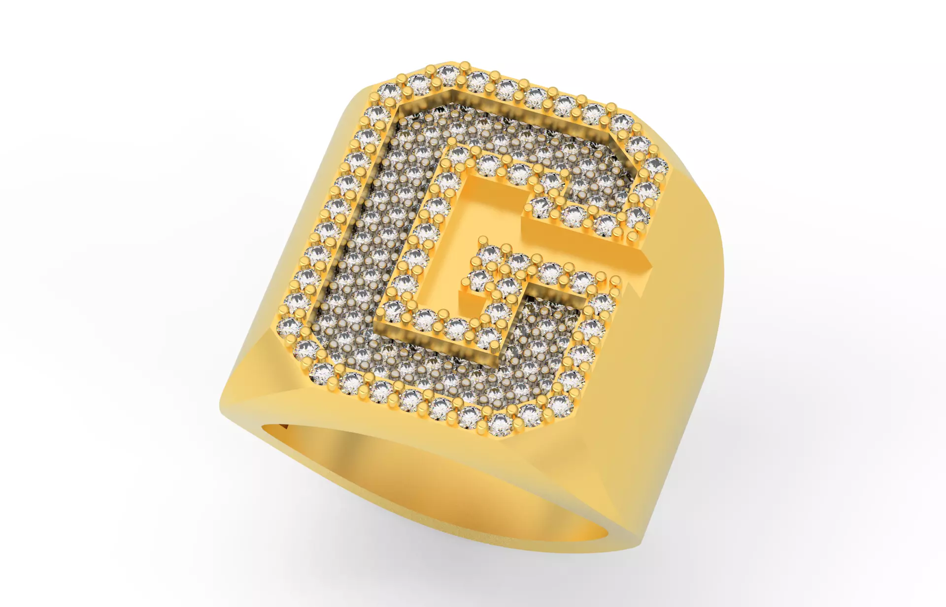 Ring Font  G 3D print model_0