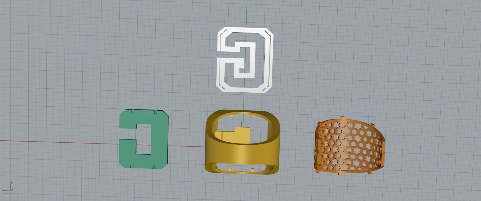 Ring Font  G 3D print model_12