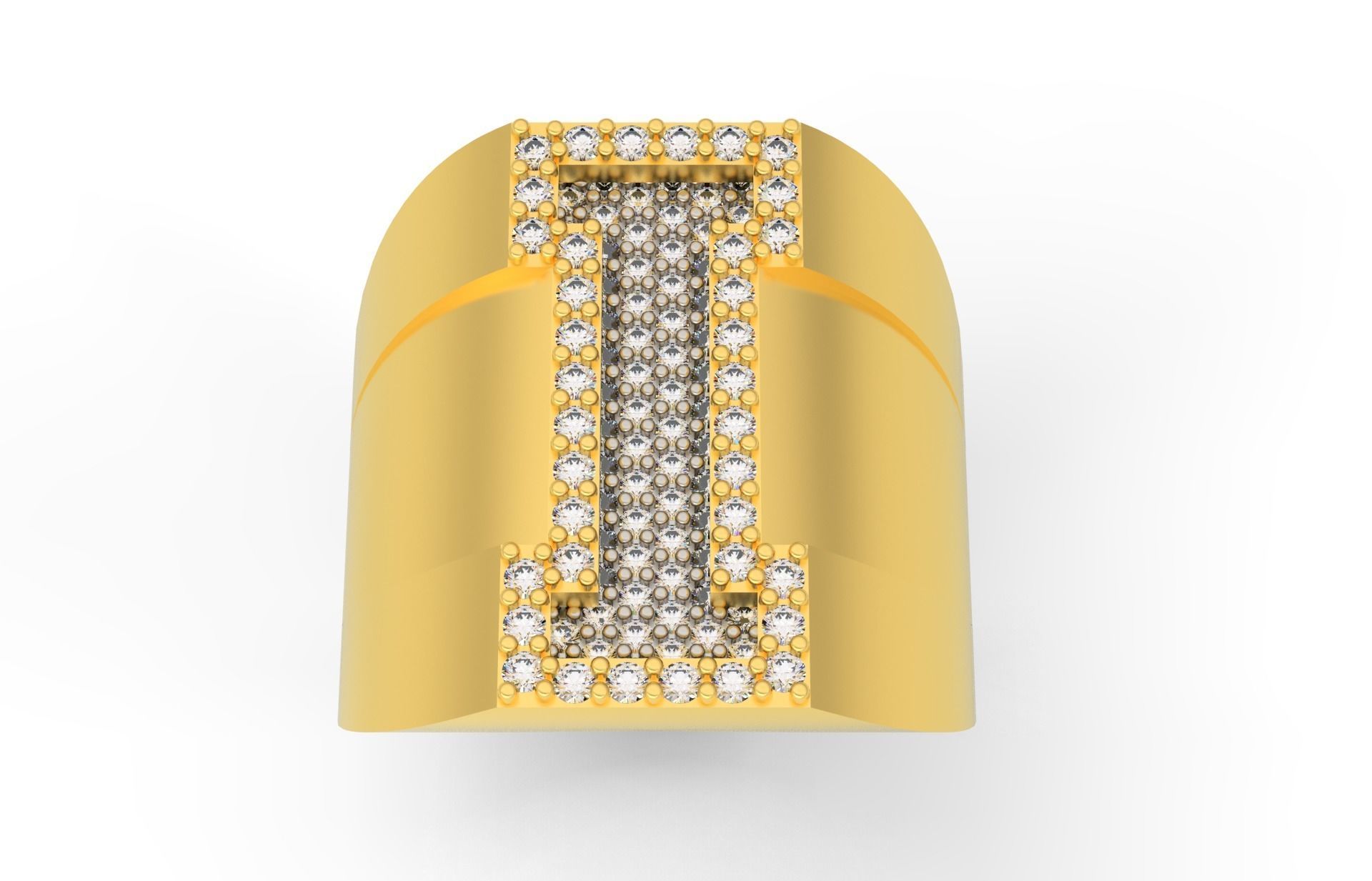 Ring Font  I 3D print model_1