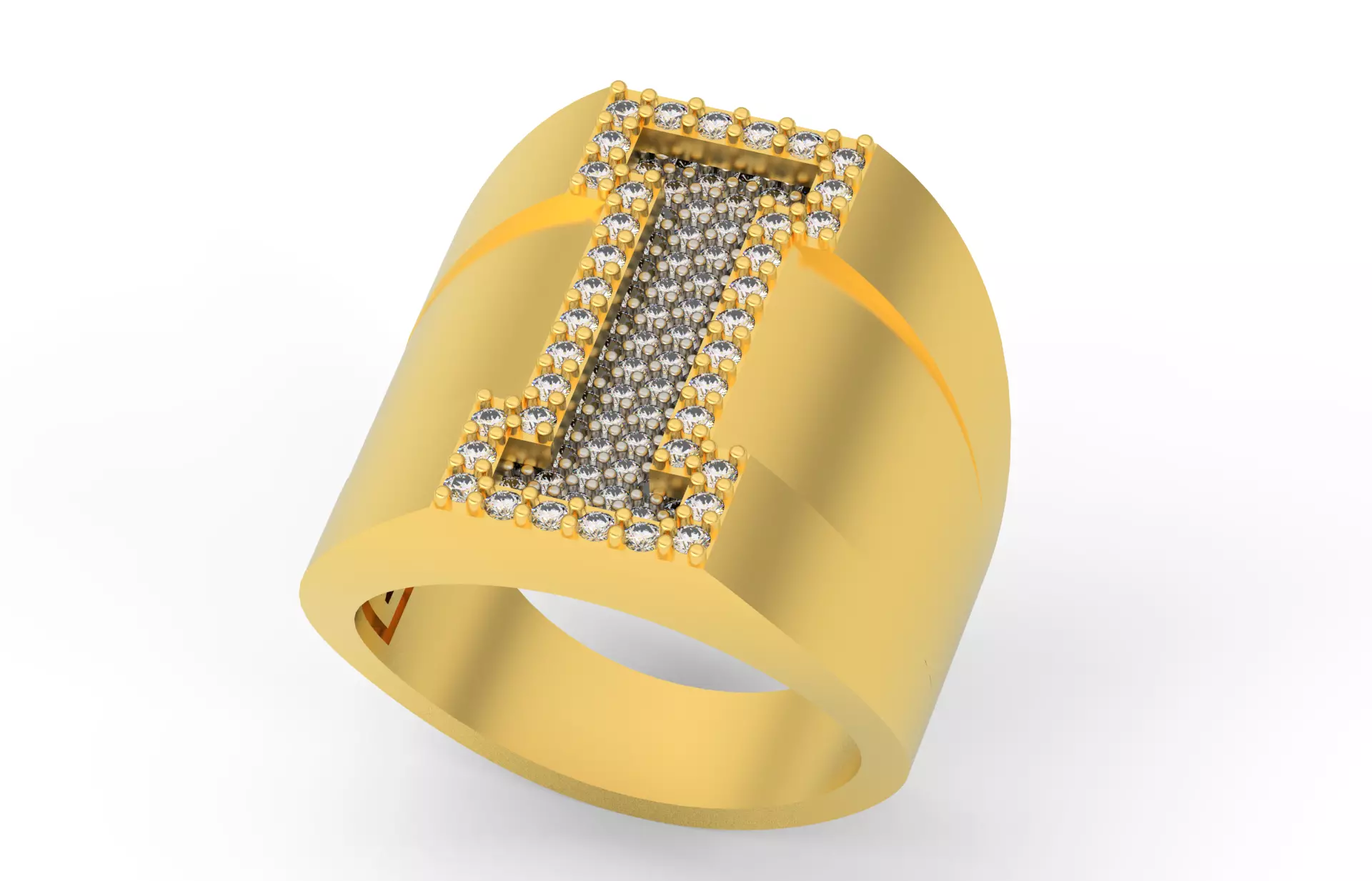 Ring Font  I 3D print model_0