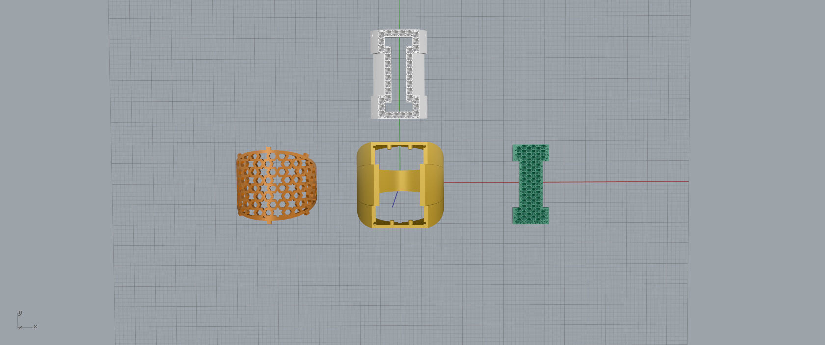 Ring Font  I 3D print model_11