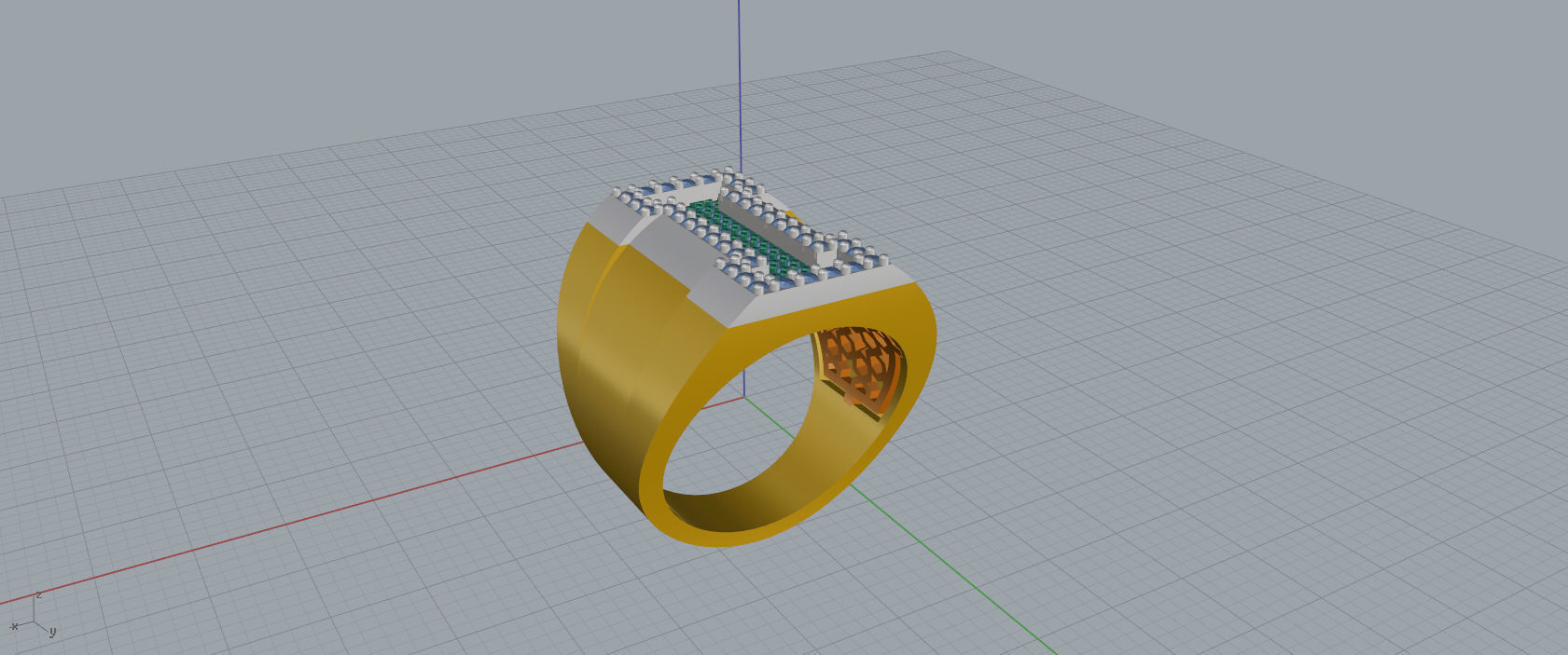 Ring Font  I 3D print model_9