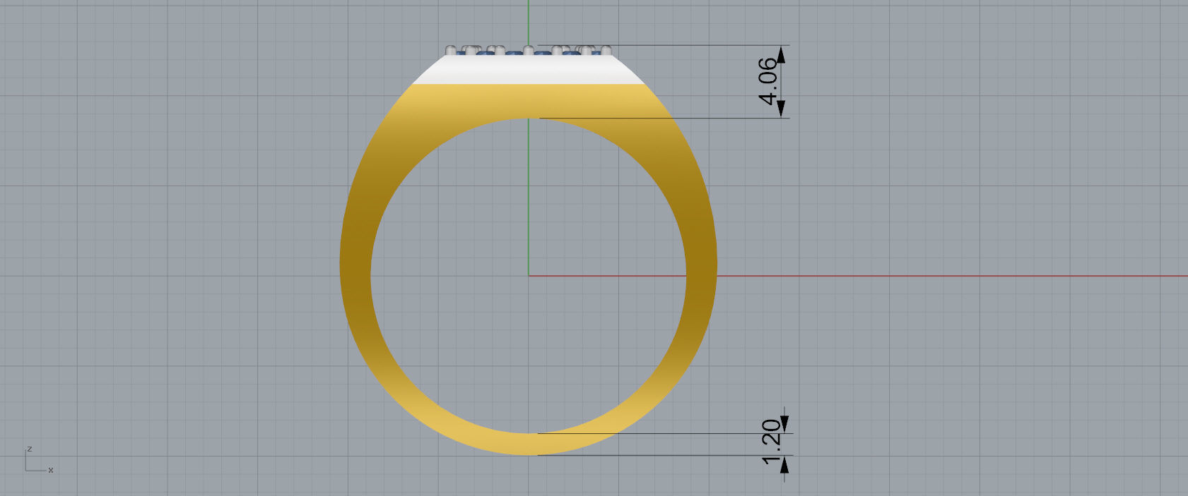 Ring Font  I 3D print model_6