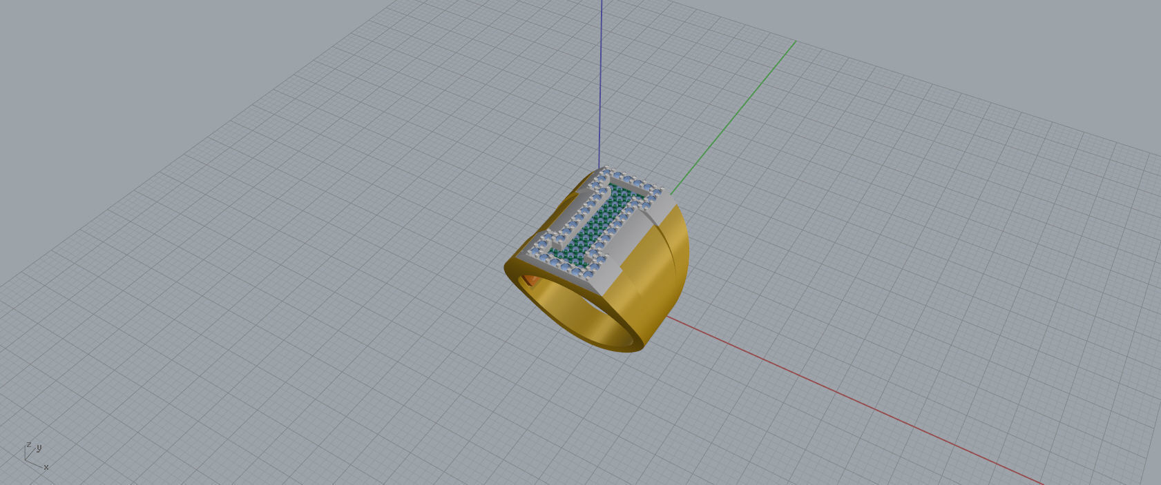 Ring Font  I 3D print model_8