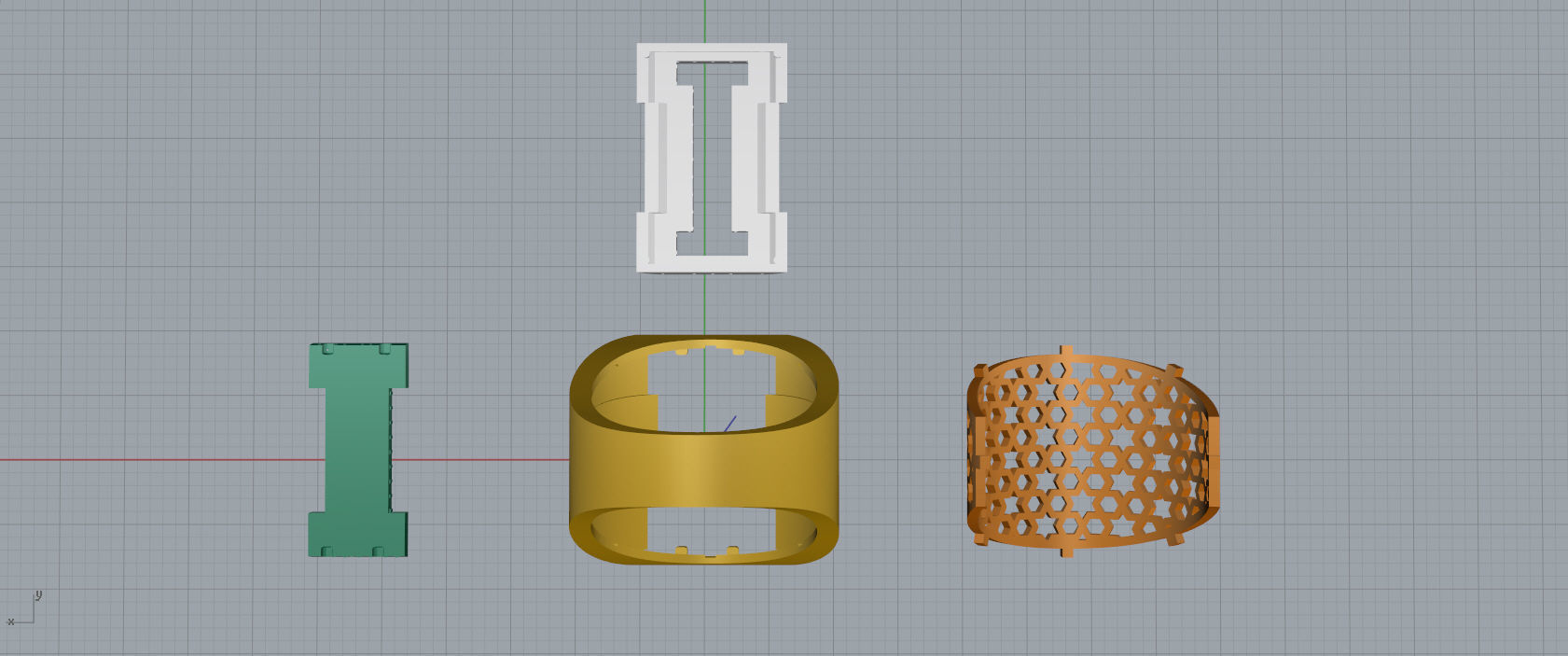 Ring Font  I 3D print model_12
