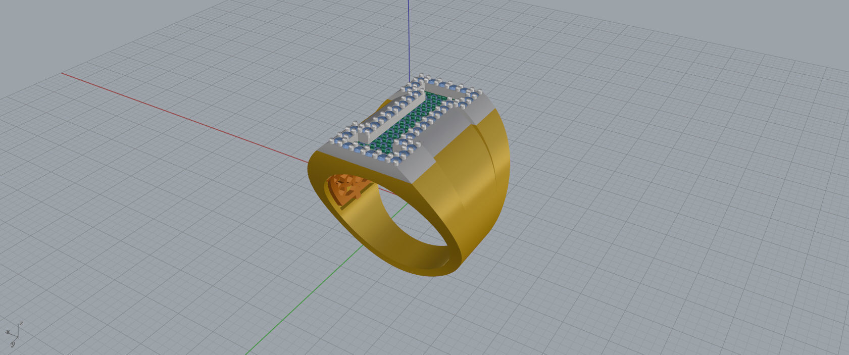 Ring Font  I 3D print model_10