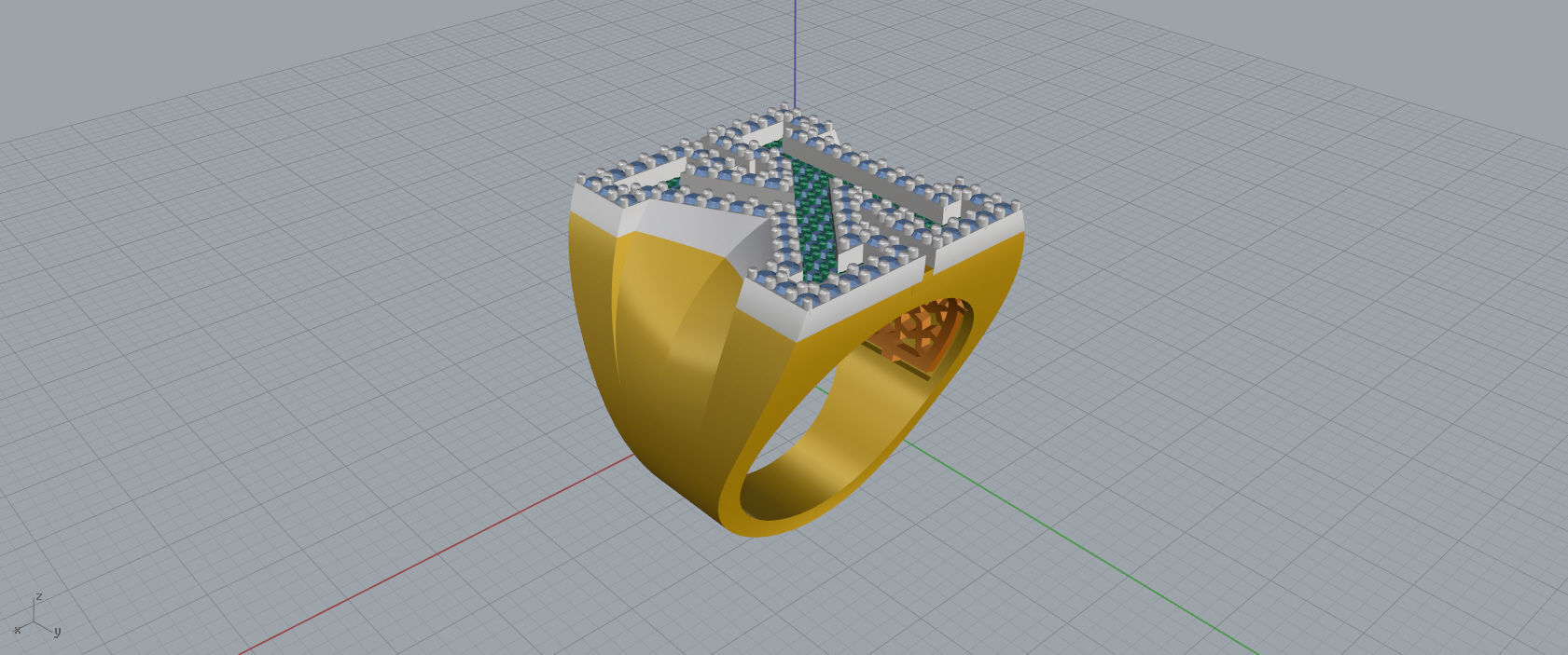Ring Font  K 3D print model_9