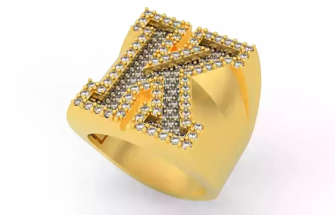 Ring Font  K 3D print model