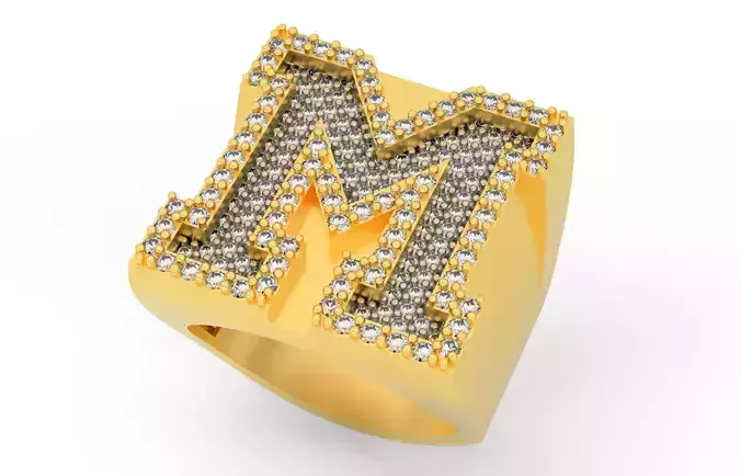 Ring Font  M 3D print model