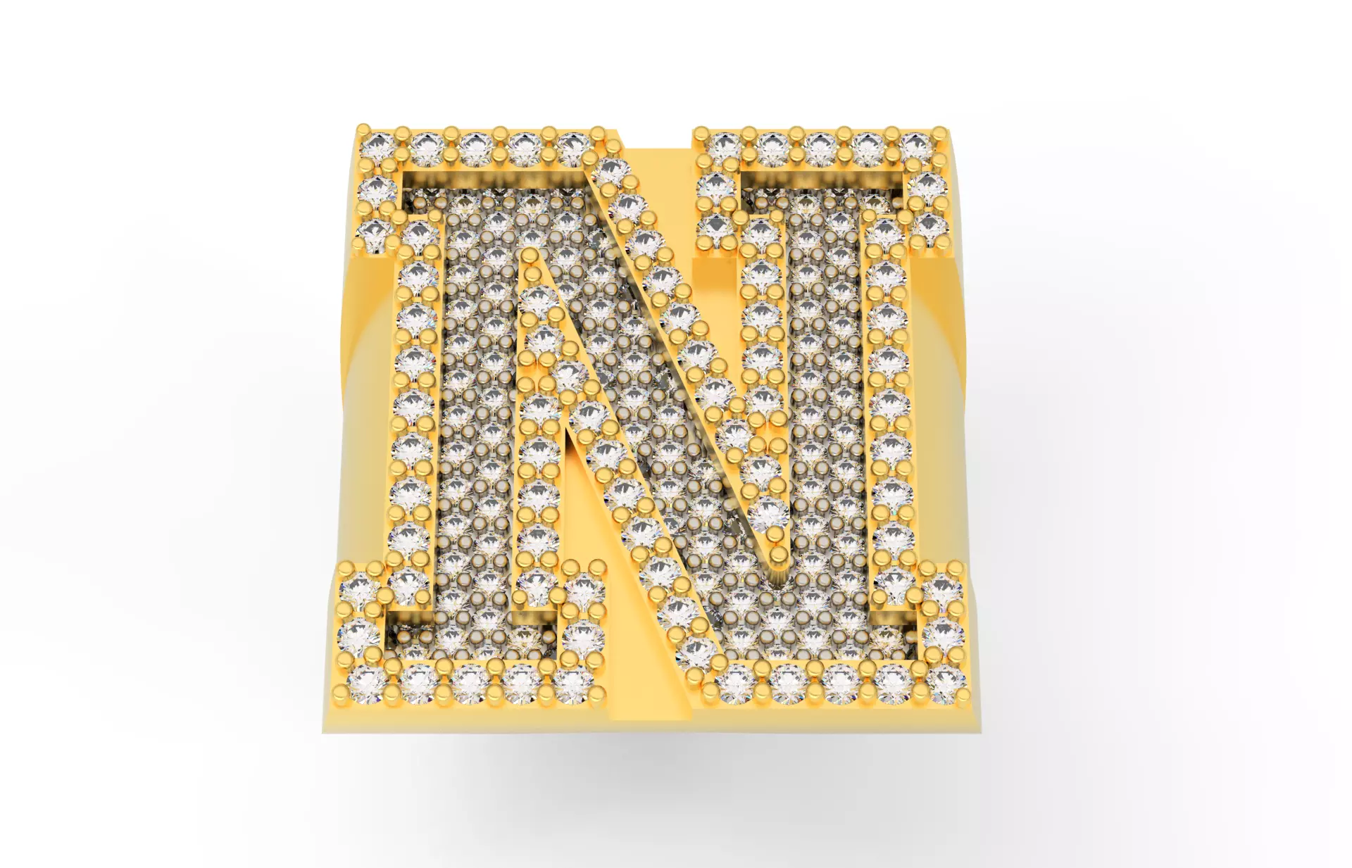 Ring Font  N 3D print model_0