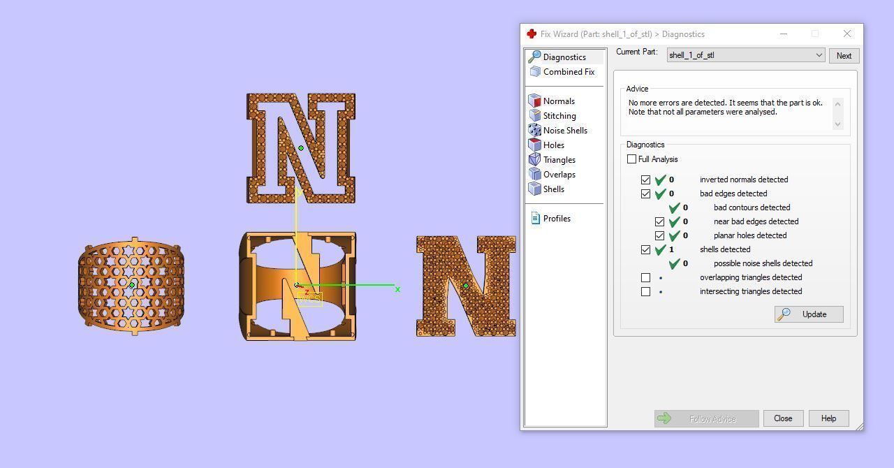 Ring Font  N 3D print model_3