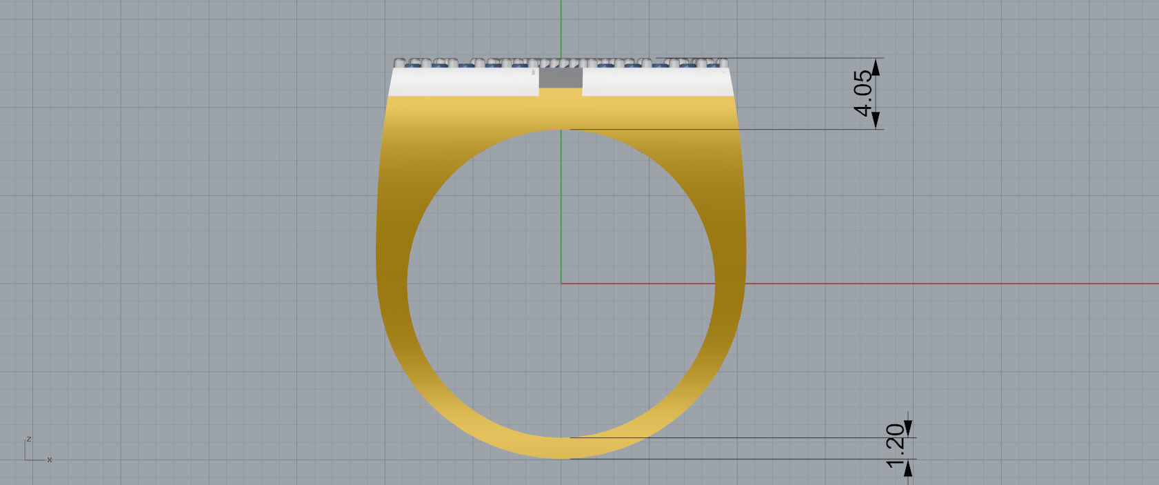 Ring Font  N 3D print model_6