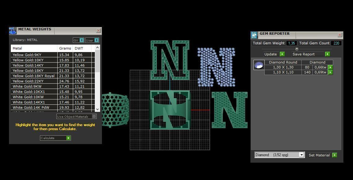 Ring Font  N 3D print model_4