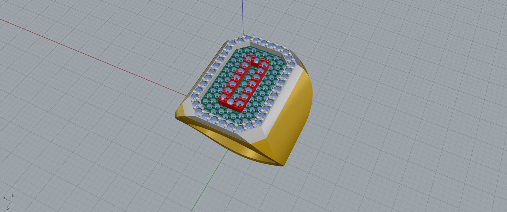 Ring Font  O 3D print model_10