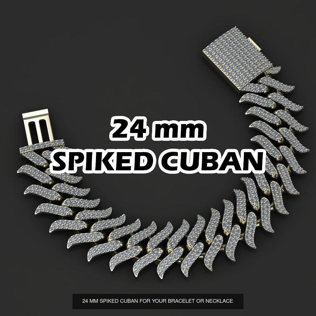 3 SIZE SPIKED CUBAN 3D Model Collection_6