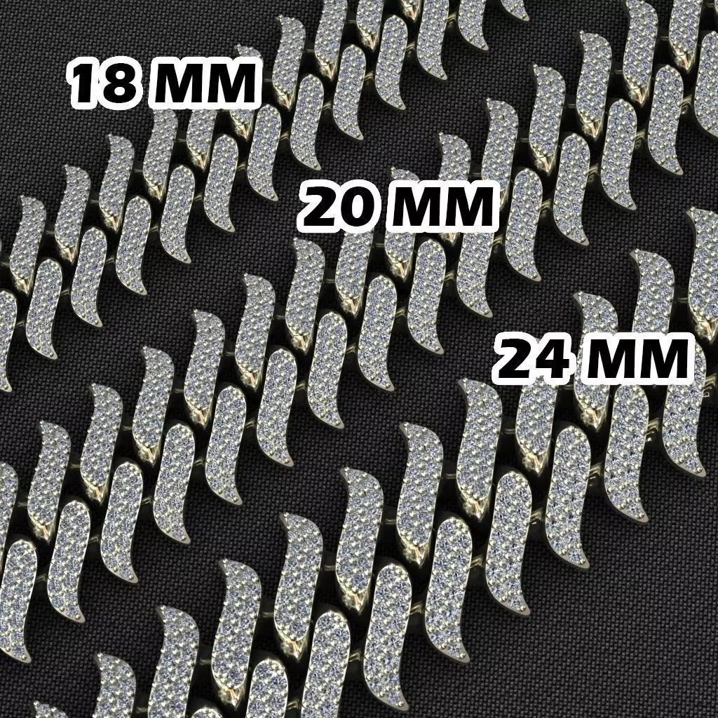 3 SIZE SPIKED CUBAN 3D Model Collection_0