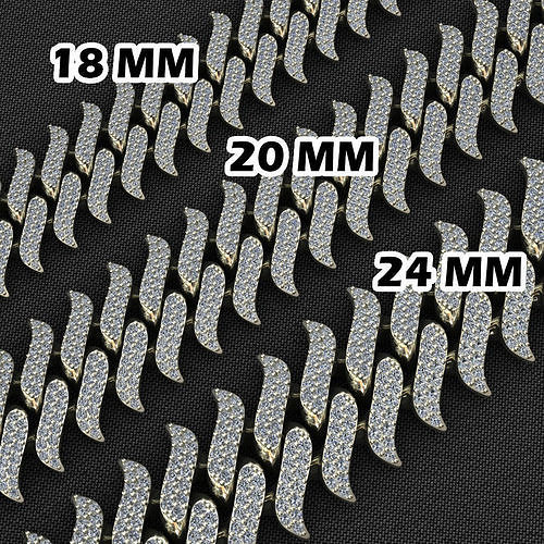 3 SIZE SPIKED CUBAN 3D Model Collection
