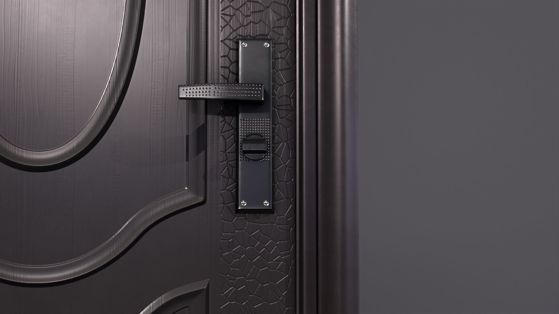 8 doors and 8 door jambs Low-poly 3D model_20