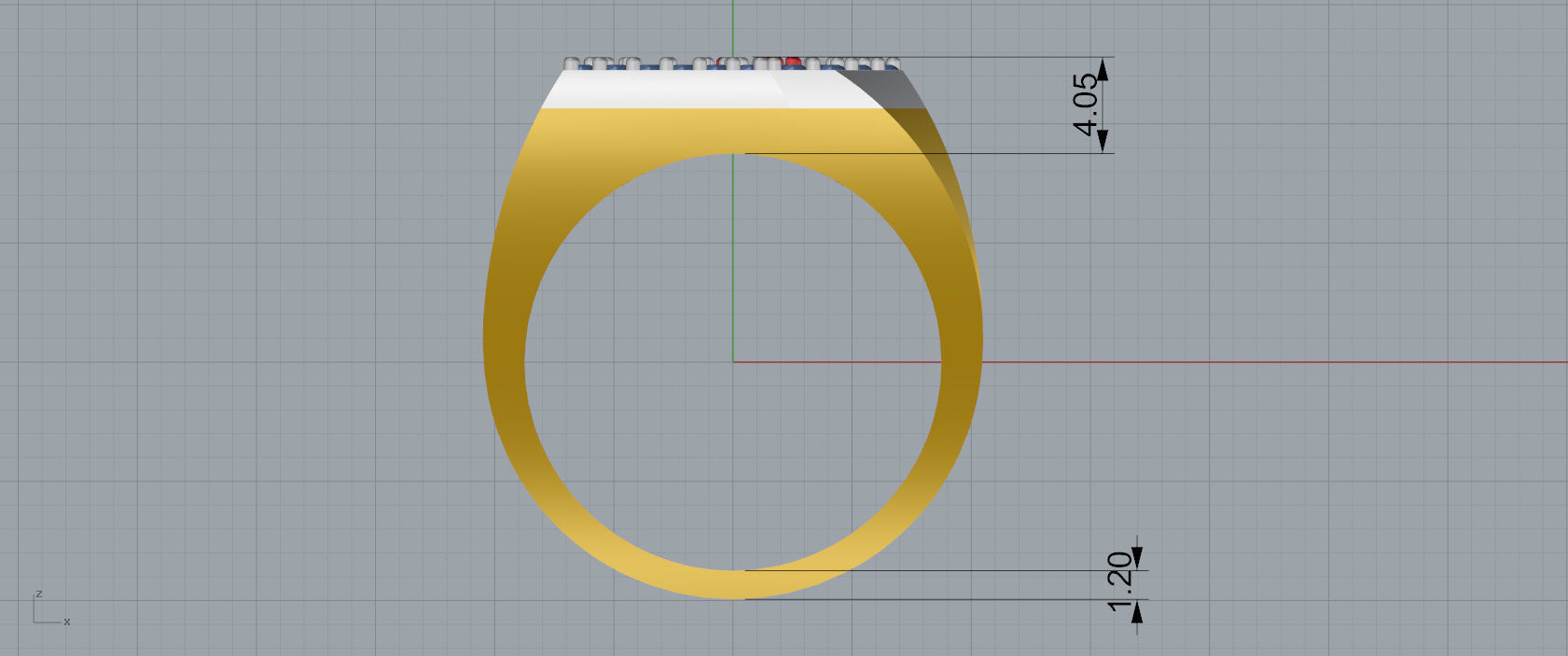 Ring Font  P 3D print model_6