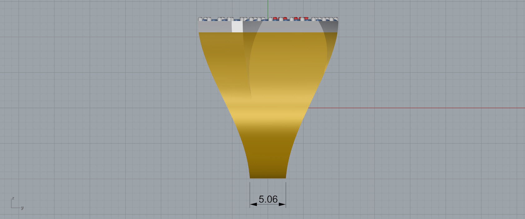 Ring Font  P 3D print model_7