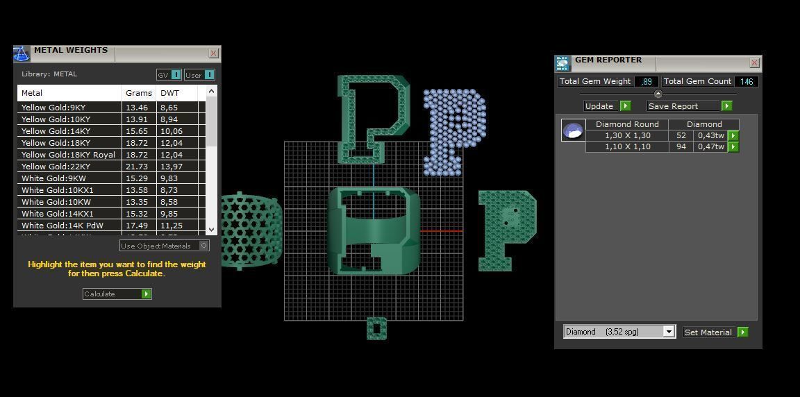 Ring Font  P 3D print model_4