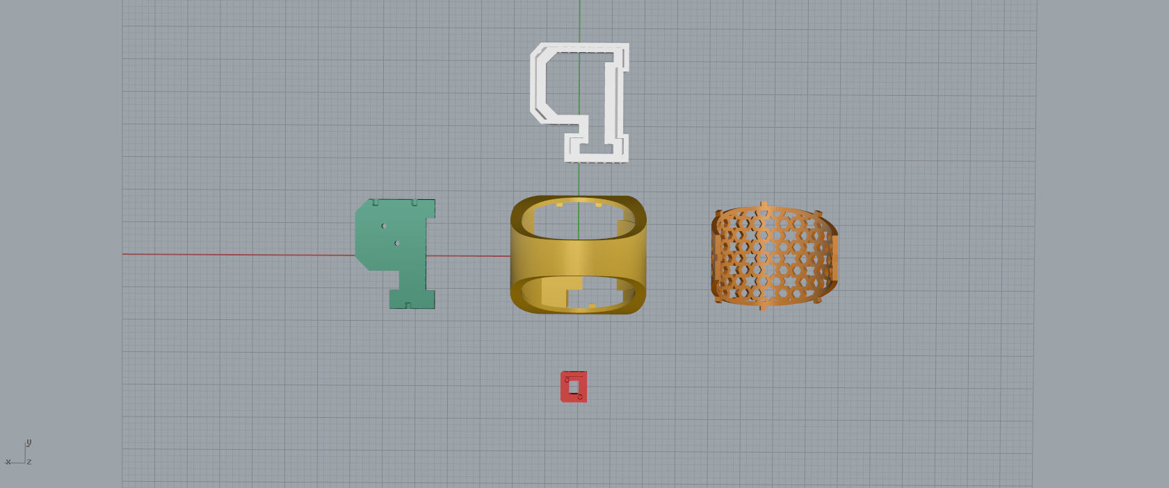 Ring Font  P 3D print model_12