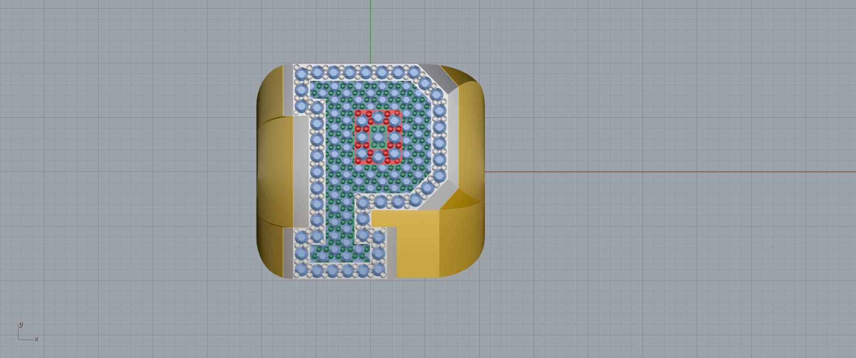 Ring Font  P 3D print model_2