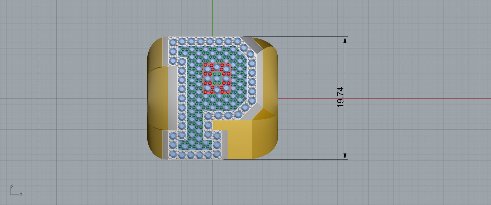Ring Font  P 3D print model_5