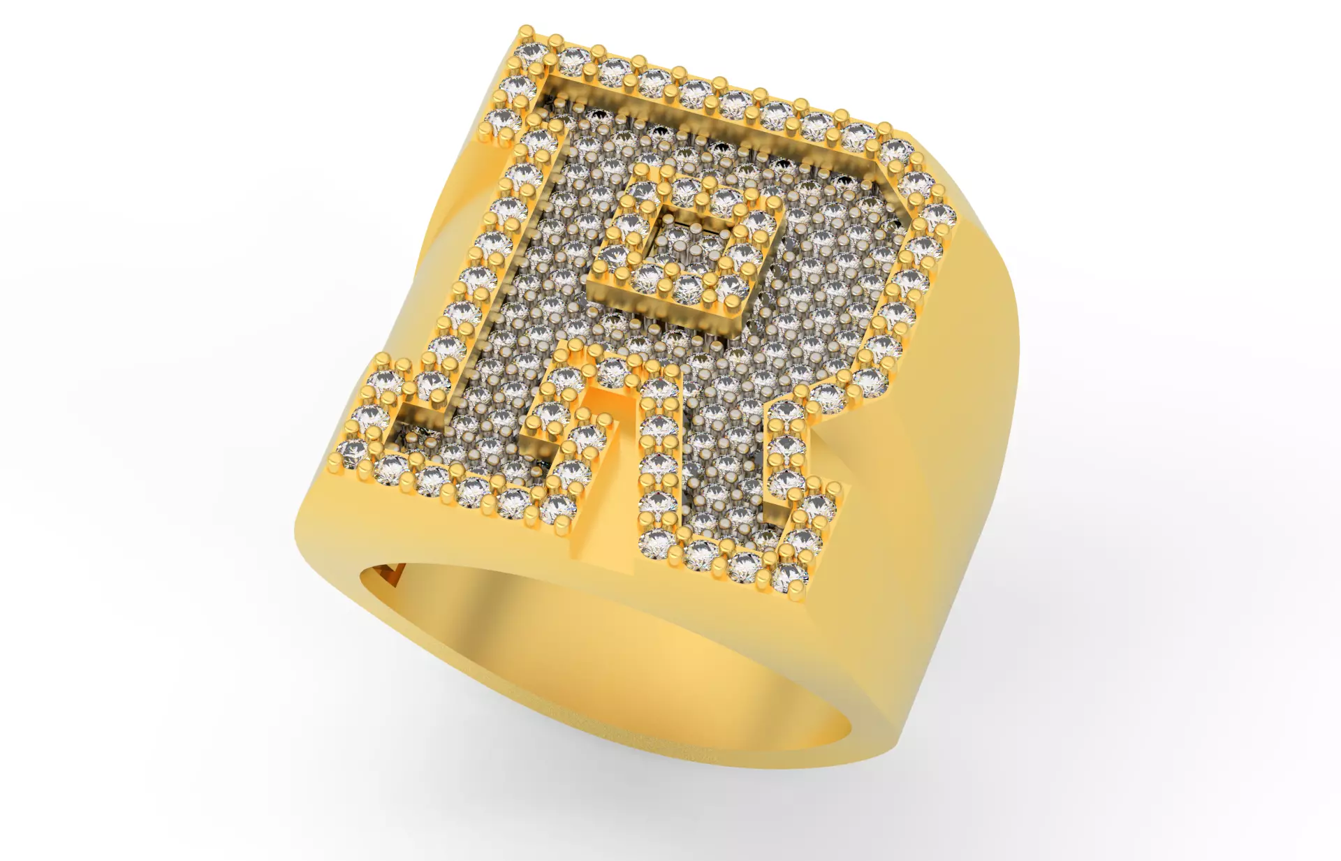 Ring Font R 3D print model