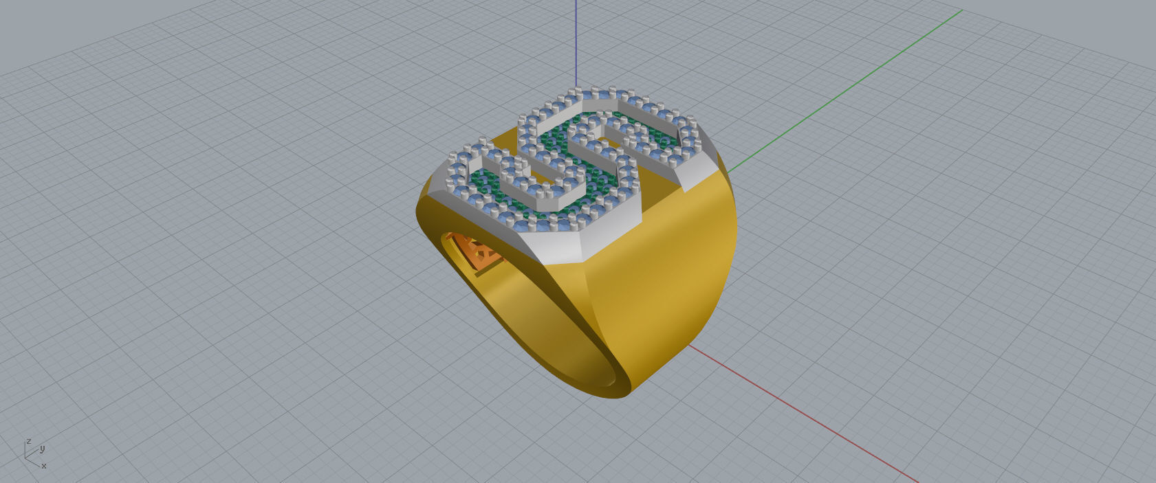 Ring Font S 3D print model_8