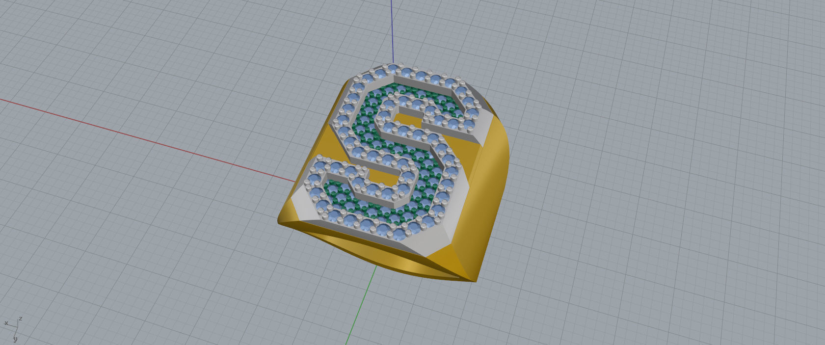 Ring Font S 3D print model_10