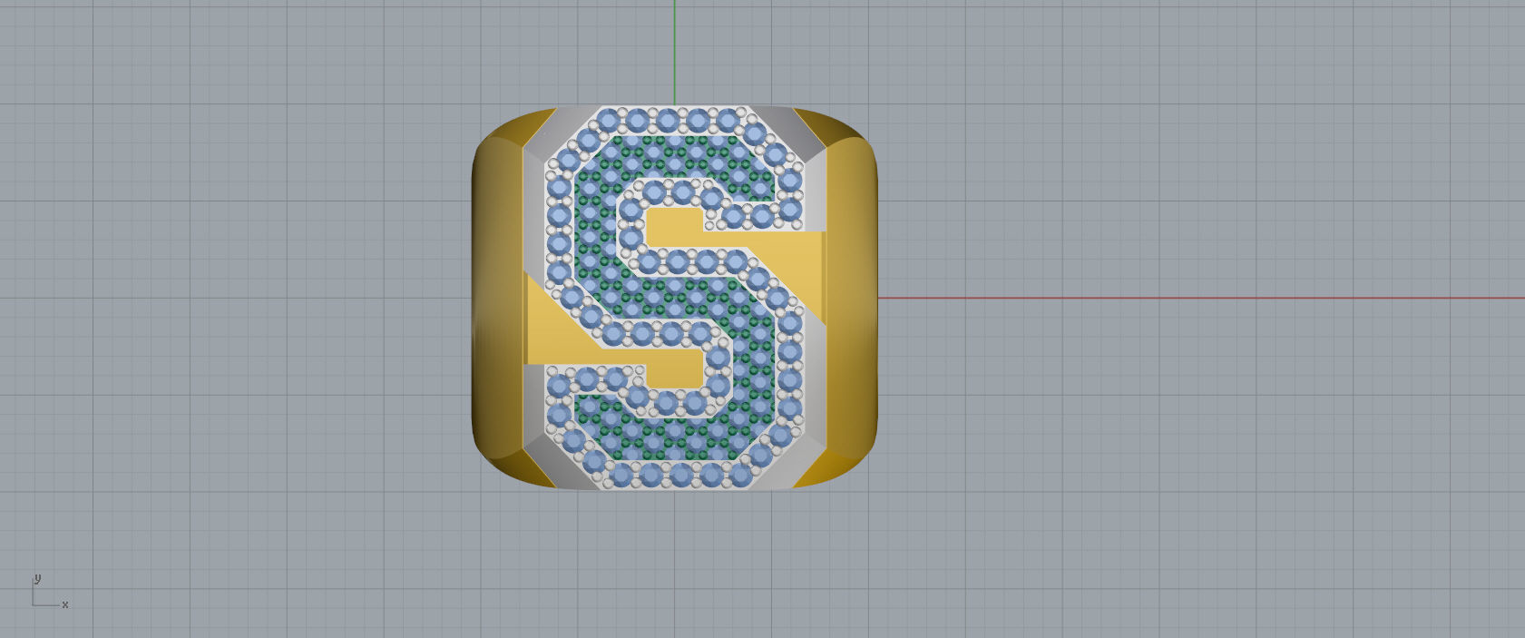 Ring Font S 3D print model_5