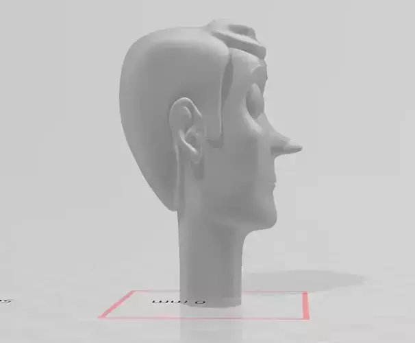 Woody toy mode face with removable eyes 3D print model