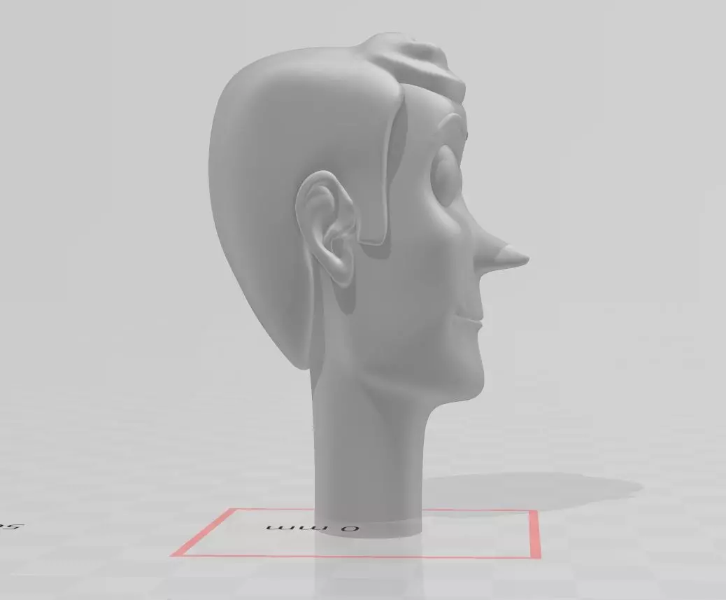Woody toy mode face with removable eyes 3D print model_0