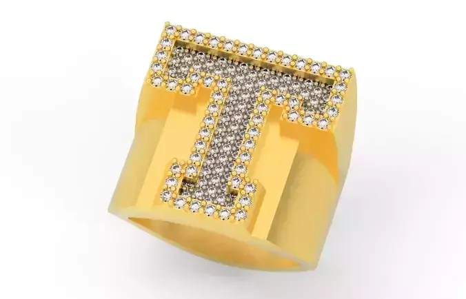 Ring Font  T 3D print model