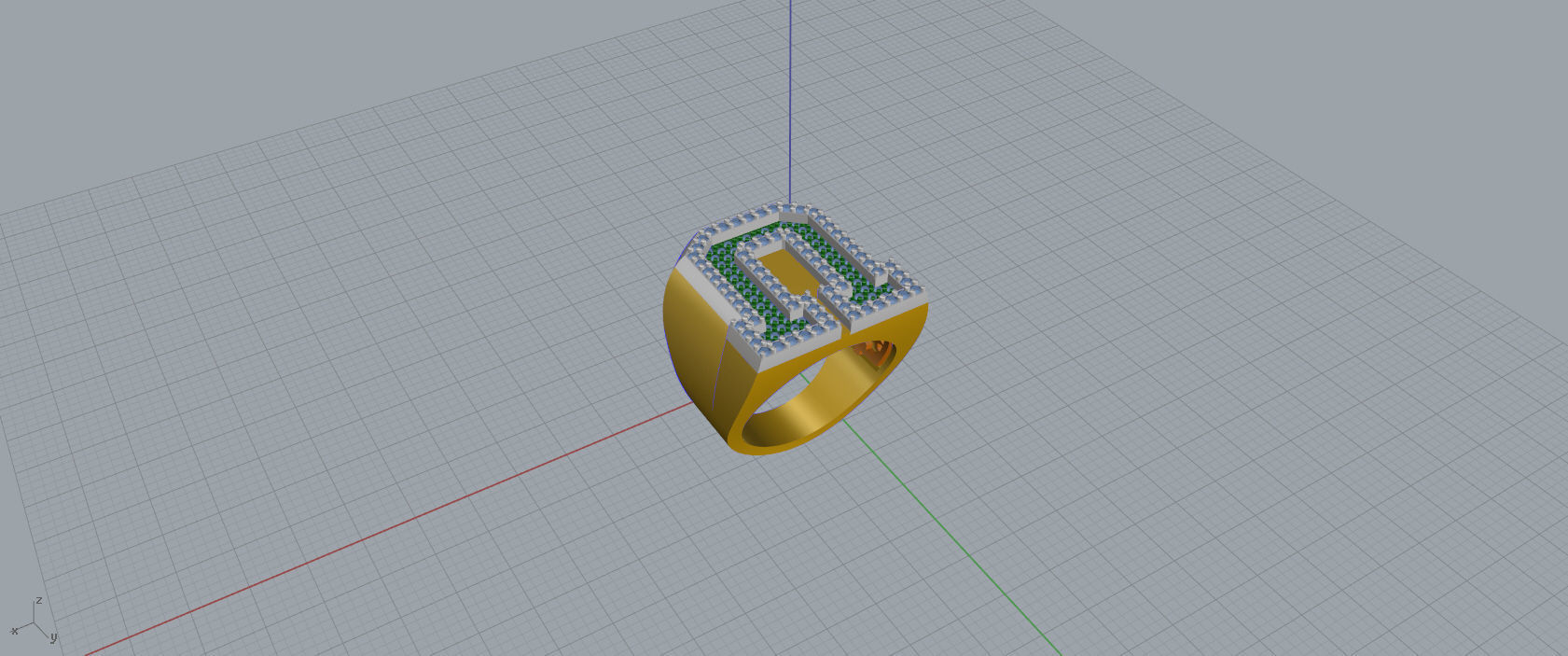 Ring Font U 3D print model_9