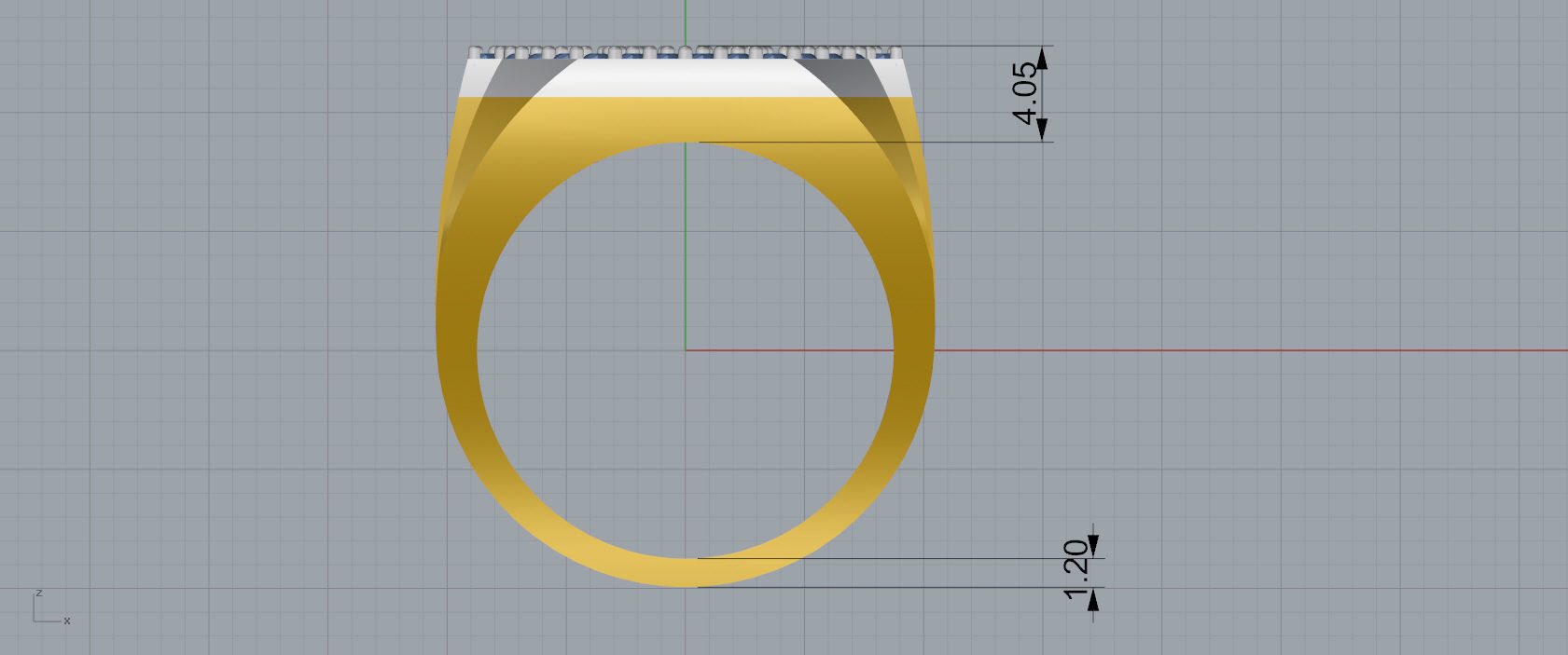 Ring Font U 3D print model_5