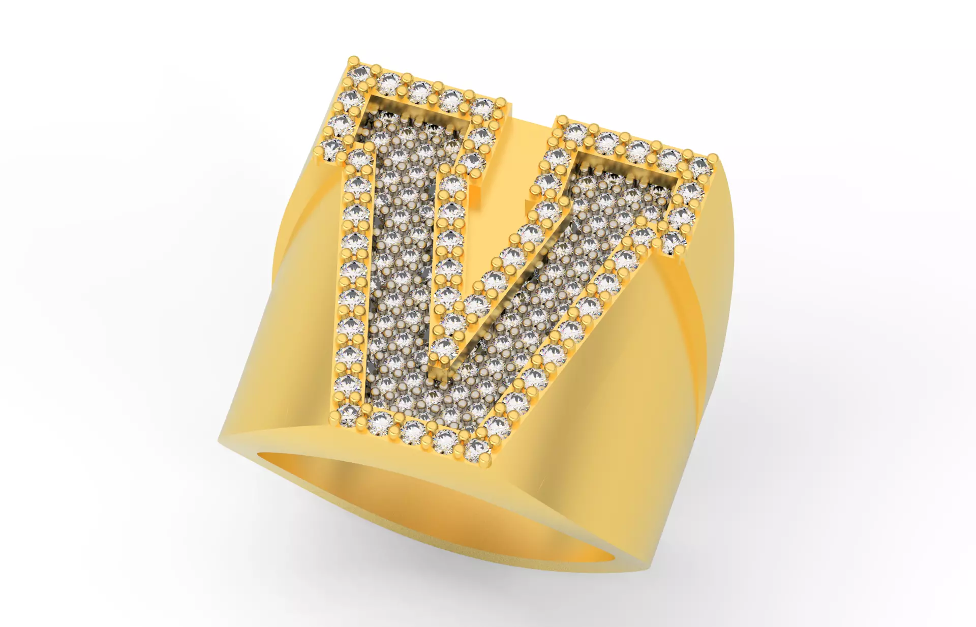 Ring Font V 3D print model_0