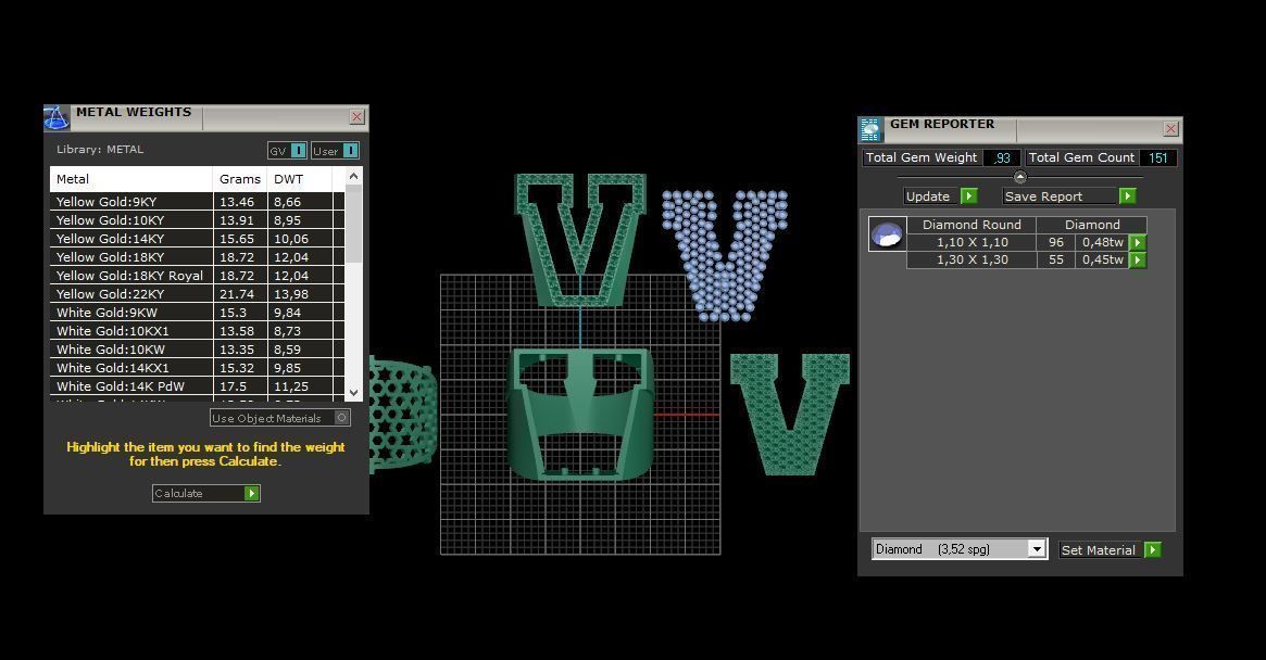 Ring Font V 3D print model_4