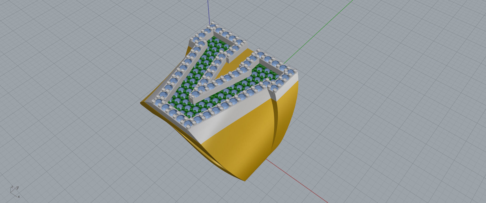Ring Font V 3D print model_8