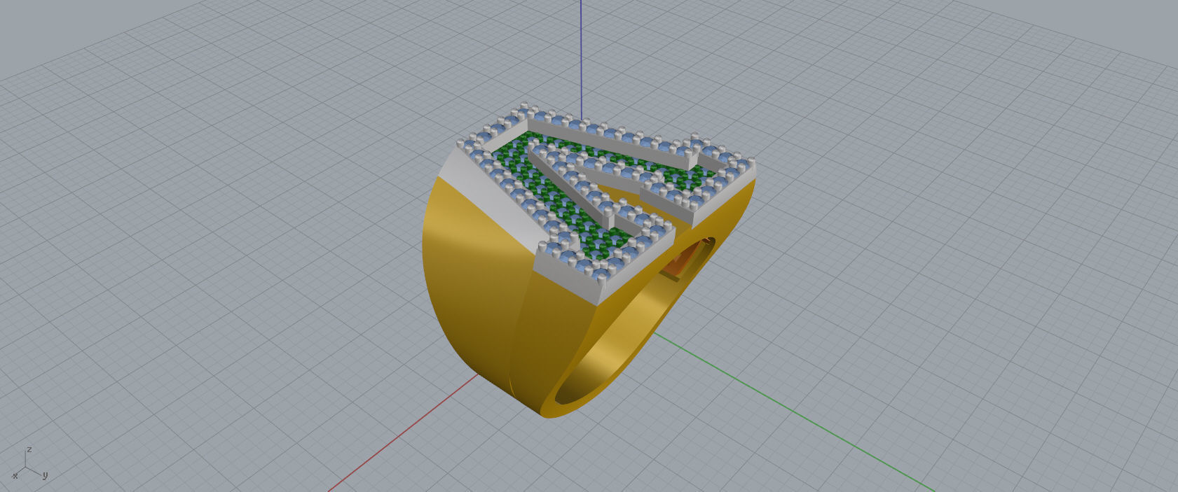 Ring Font V 3D print model_9