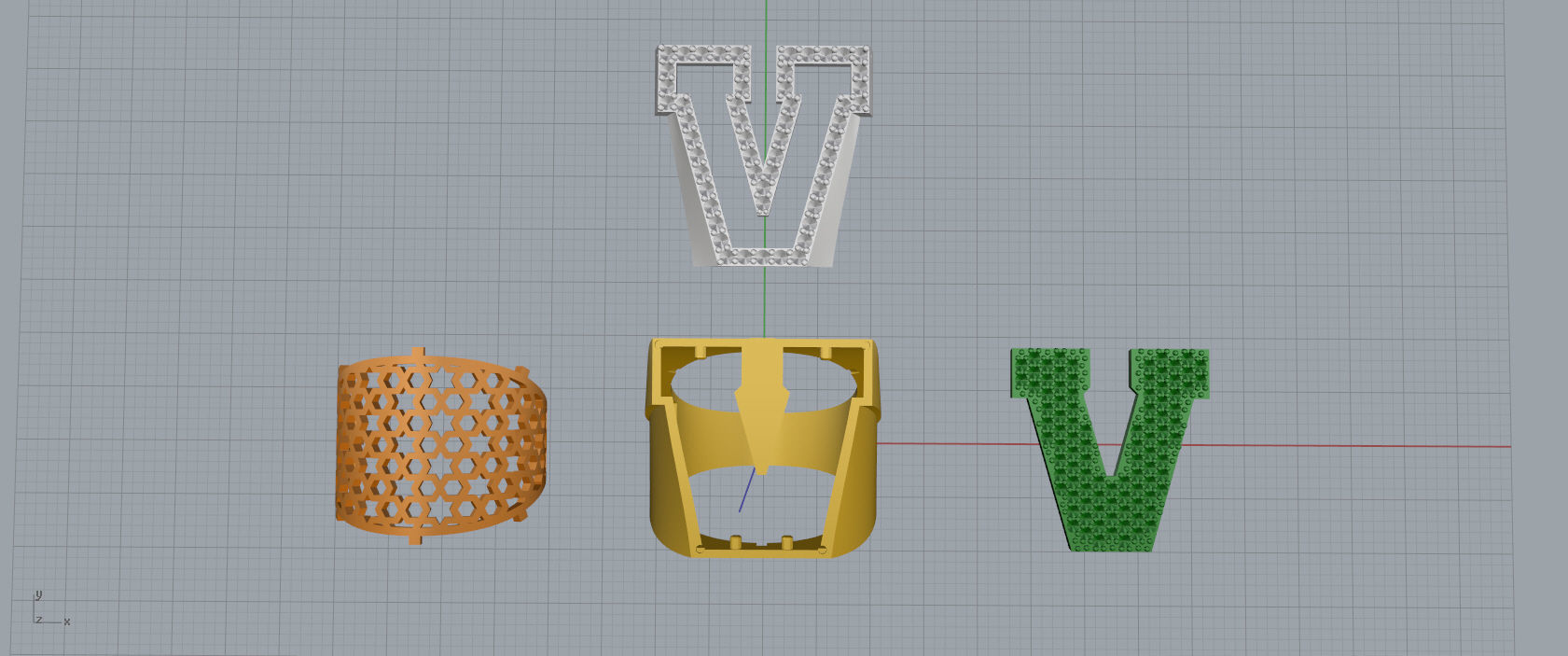 Ring Font V 3D print model_11