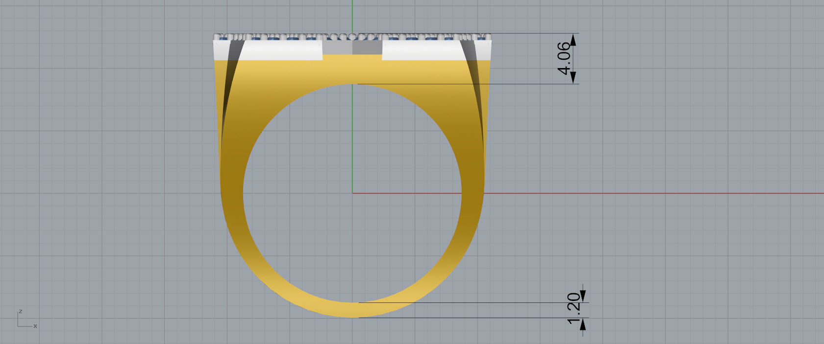 Ring Font  W 3D print model_6
